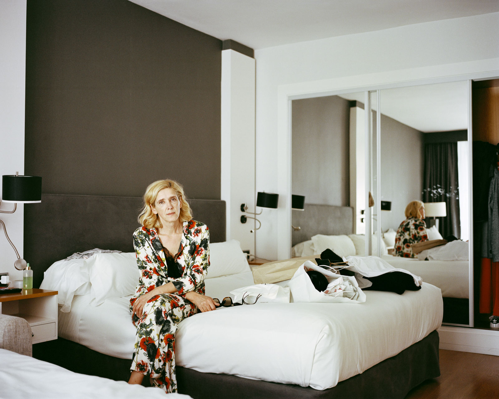 Sabina in unserem Hotel in Barcelona. 2018, Barcelona, Spanien