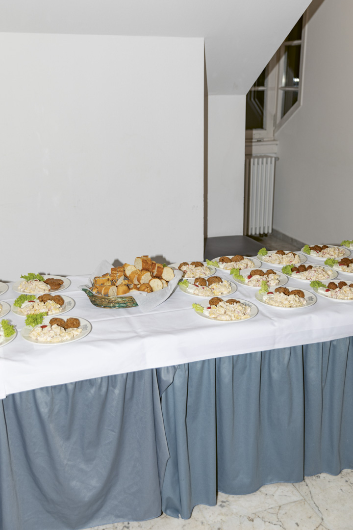 Buffet während des Neujahrsempfangs der Partei AFD im Schloss Saarbrücken in Alt-Saarbrücken, 2019