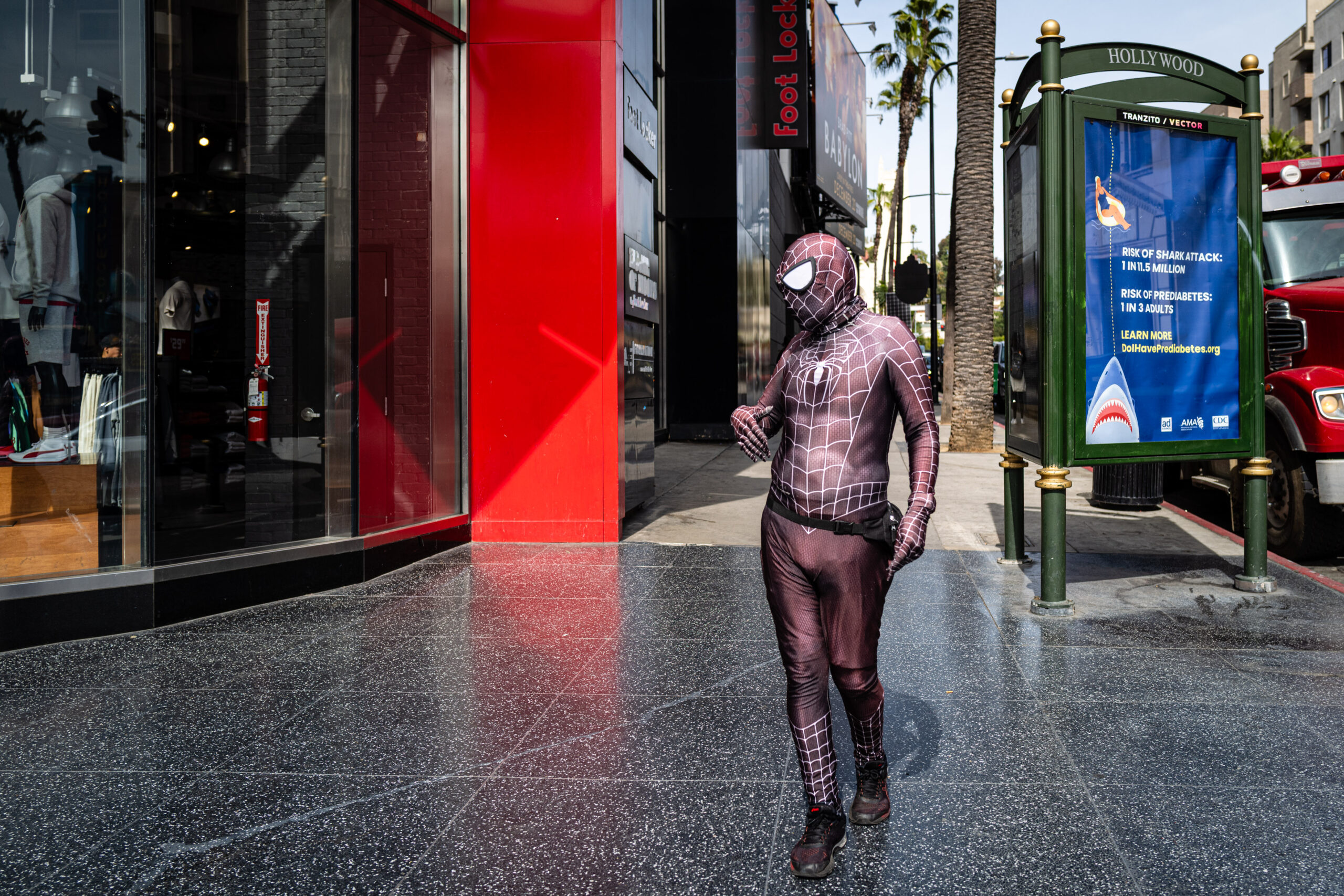 Spiderman auf dem Hollywood Boulevard